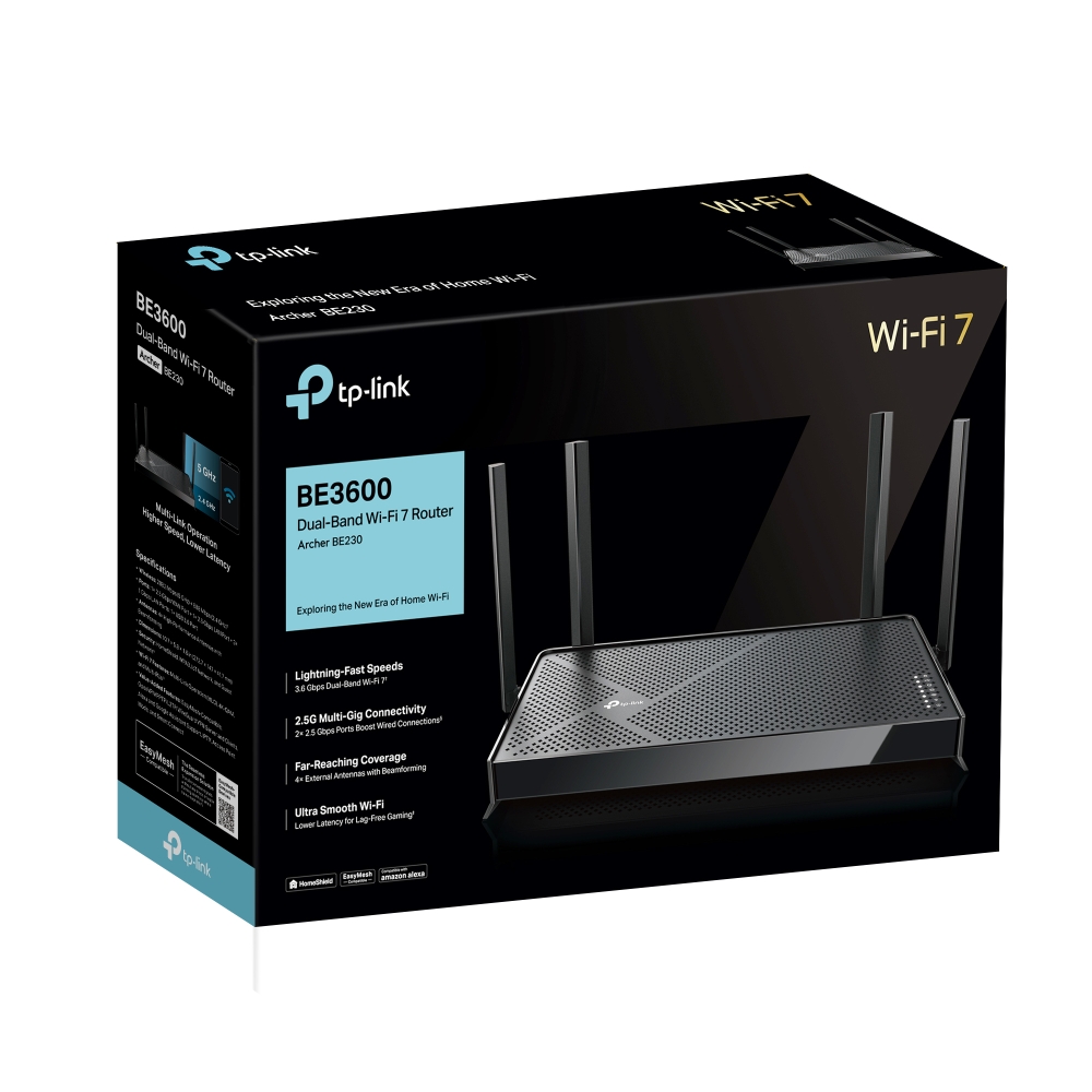 BE3600 DUAL-BAND WI-FI 7 ROUTER 1X2.5G WAN 1X2.5GB + 3X1G LAN