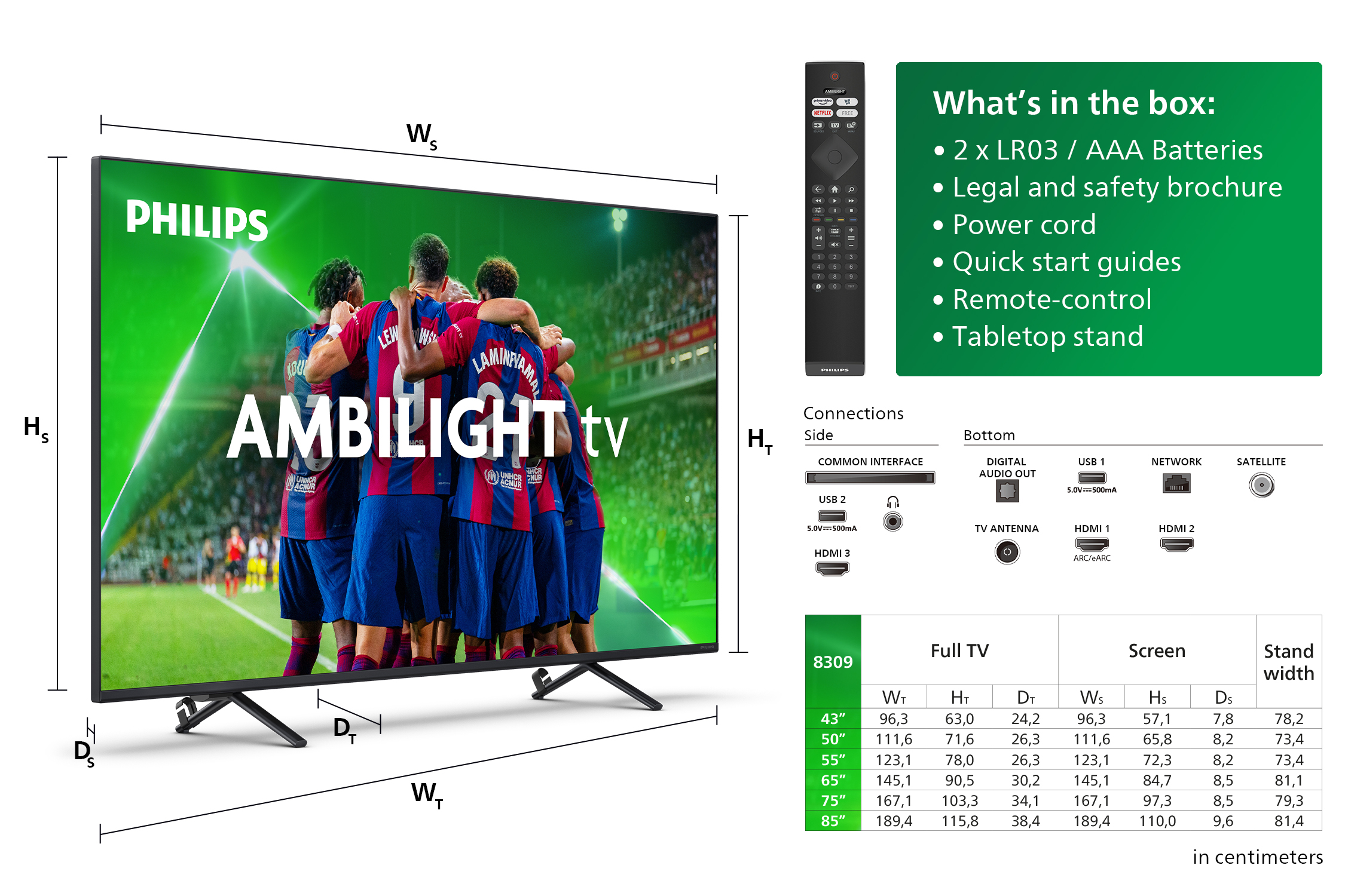 50PUS8309/12 , LED-Fernseher