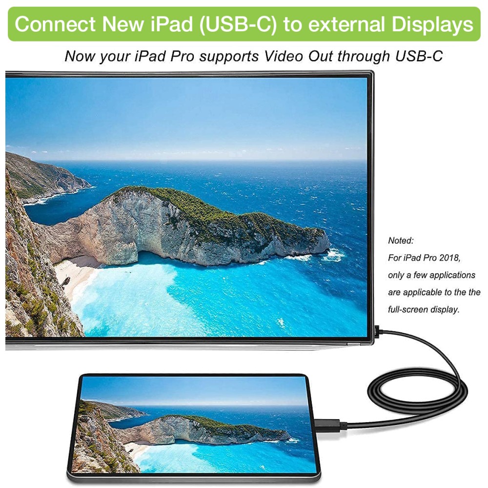 TECHLY Anschlusskabel HDMI zu USB-C schwarz fuer HDMI-Monitore an einen Computer mit USB-C Schnittstelle 2m