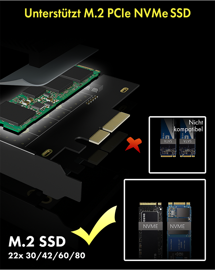 PCI Card IcyBox M.2 PCIe SSD -> PCIe 4.0x4 Host