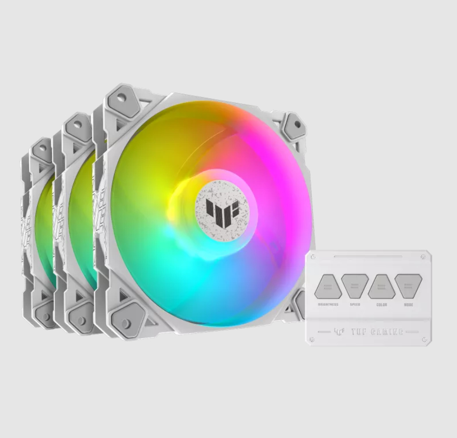 TUF Gaming TF120 ARGB-Gehäuselüfter White Edition 3IN1