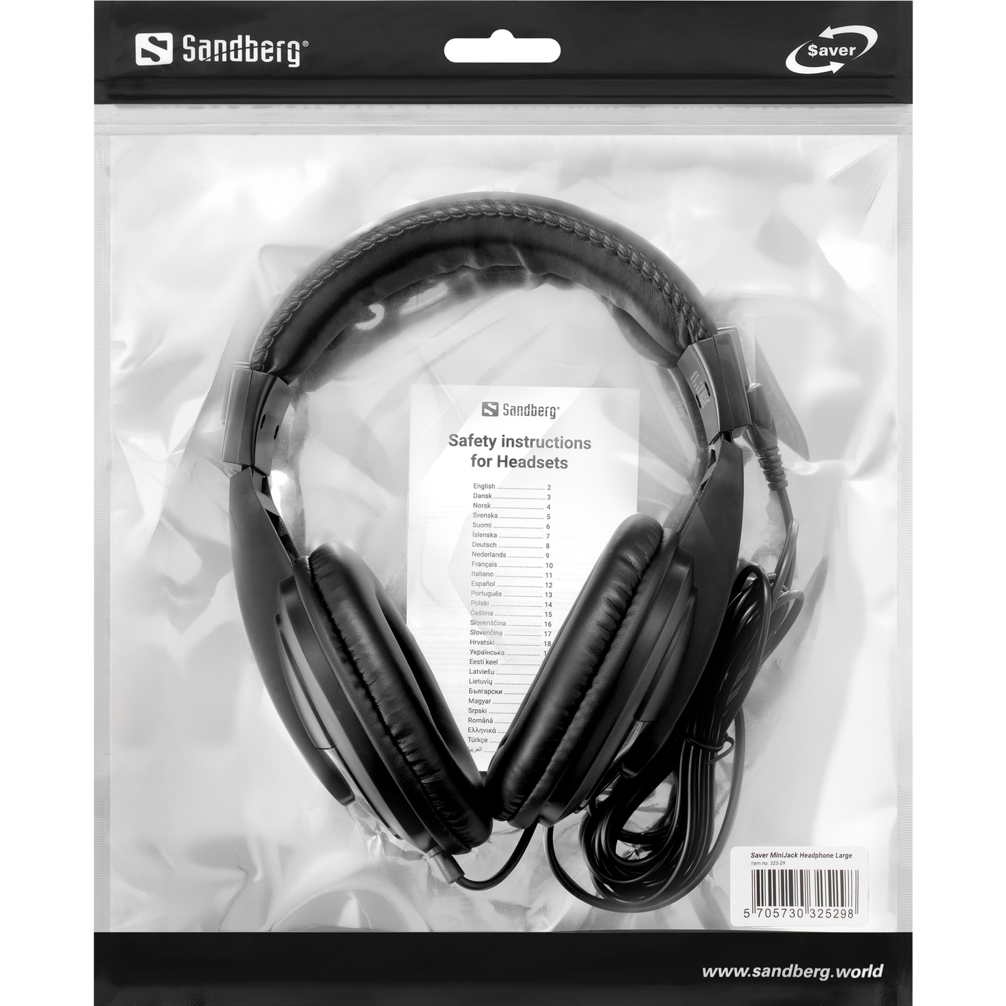 SANDBERG Saver MiniJack Headphone Large