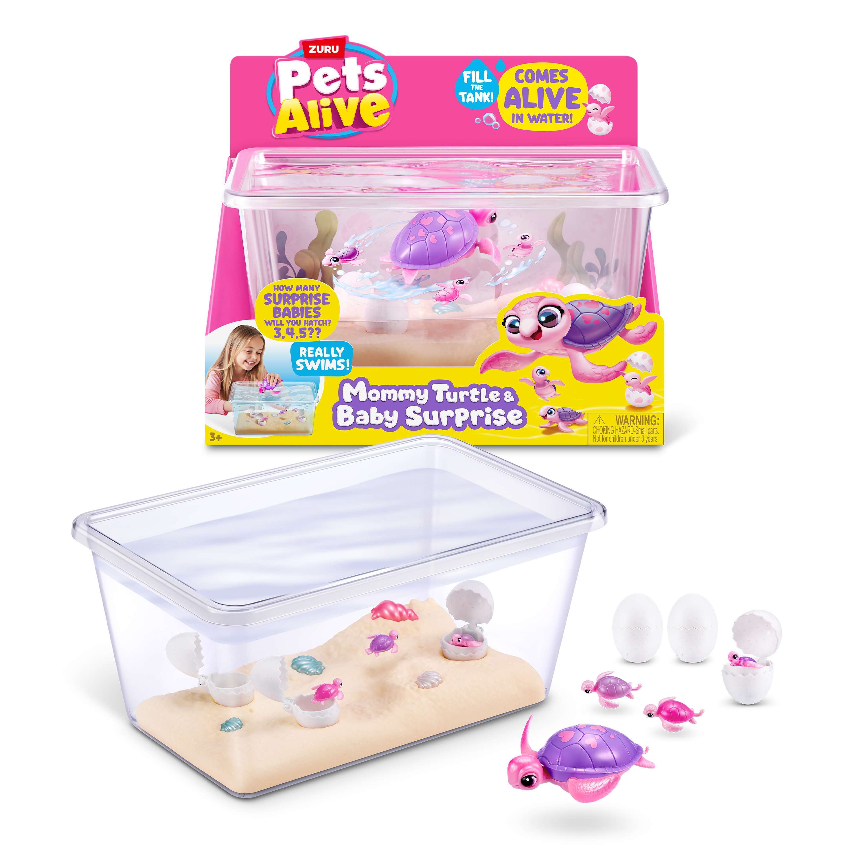 Pets Alive - Mama Turtle & Baby Surprise, Spielfigur