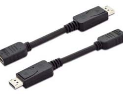 DIGITUS DisplayPort -> HDMI Adapter/Konverter, 0,15m, schw.