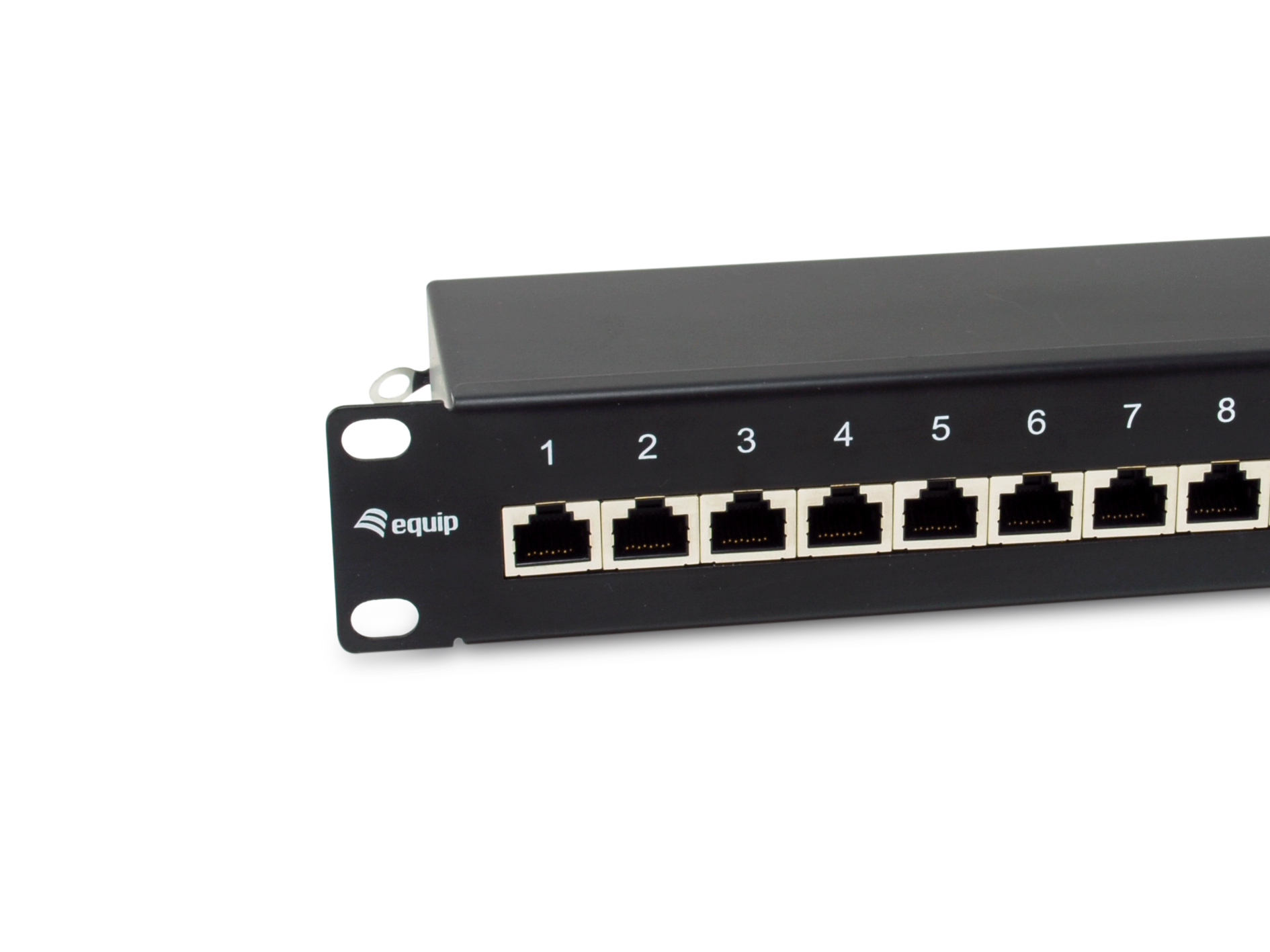 Equip 10 Patchpanel 12xRJ45 Cat6a FTP 1U 500MHz RAL9005