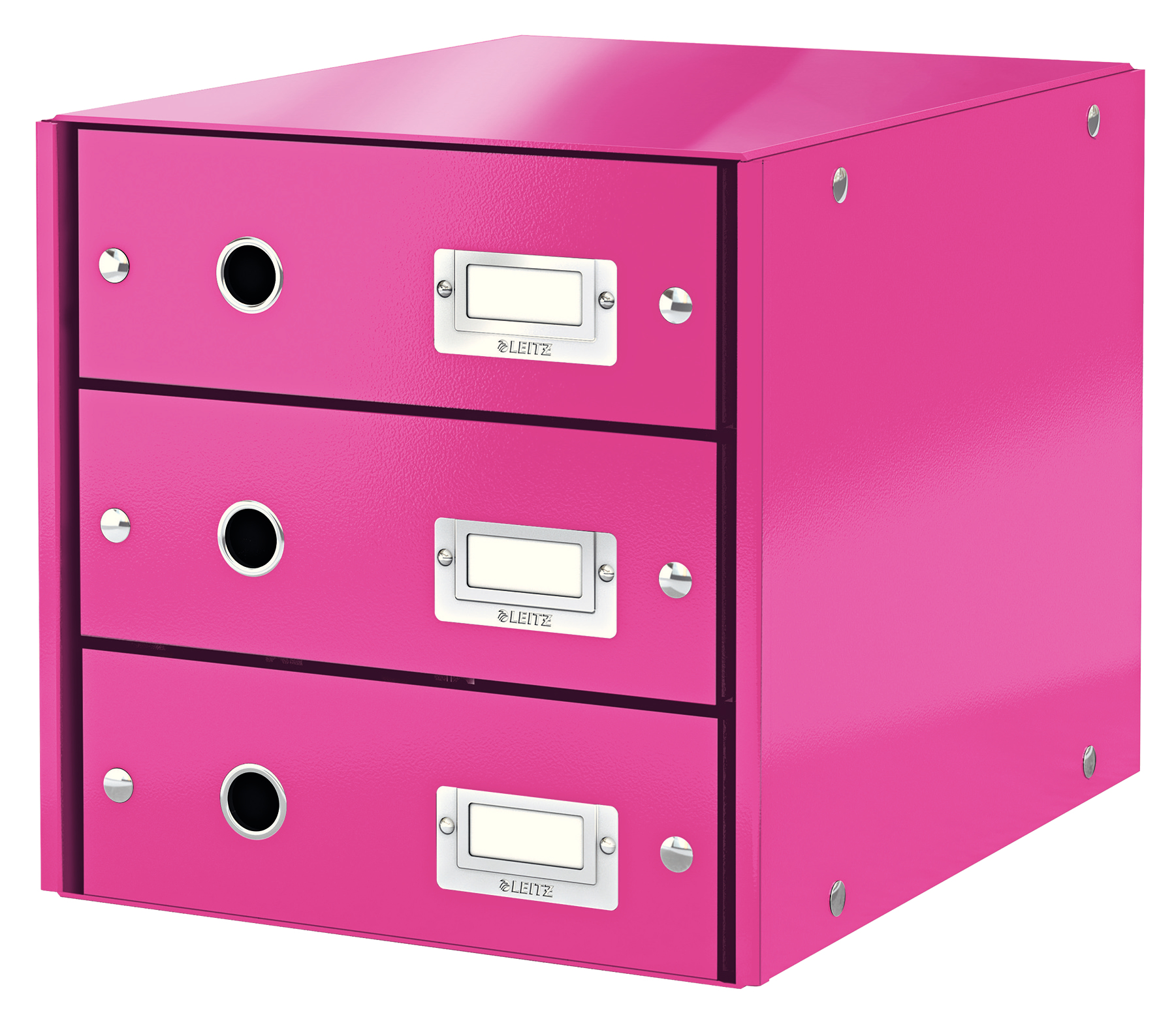 LEITZ Schubladenbox Click & Store pink 60480023, DIN A4 mit 3 Schubladen, 1 St.