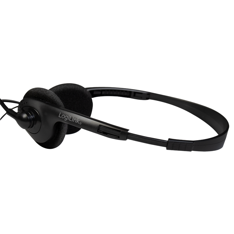 Logilink Stereo-Headset, 1x 3,5-mm-Klinke Bügelmikro Eco-Box