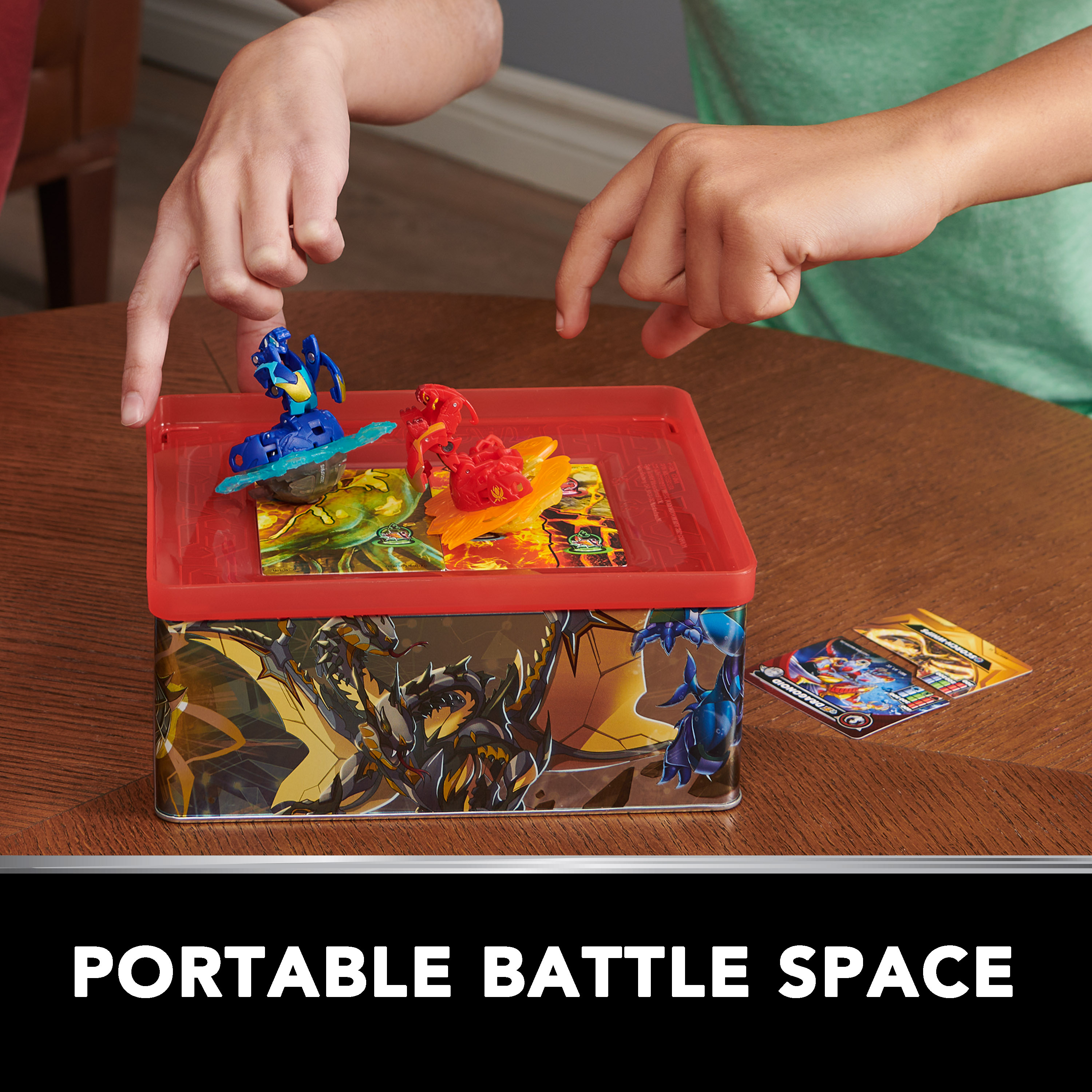 Bakugan 2023 Baku-Tin mit Special Attack Mantid, Geschicklichkeitsspiel