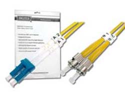LWL Patchkabel, Duplex, LC > ST Stecker, Singlemode OS2