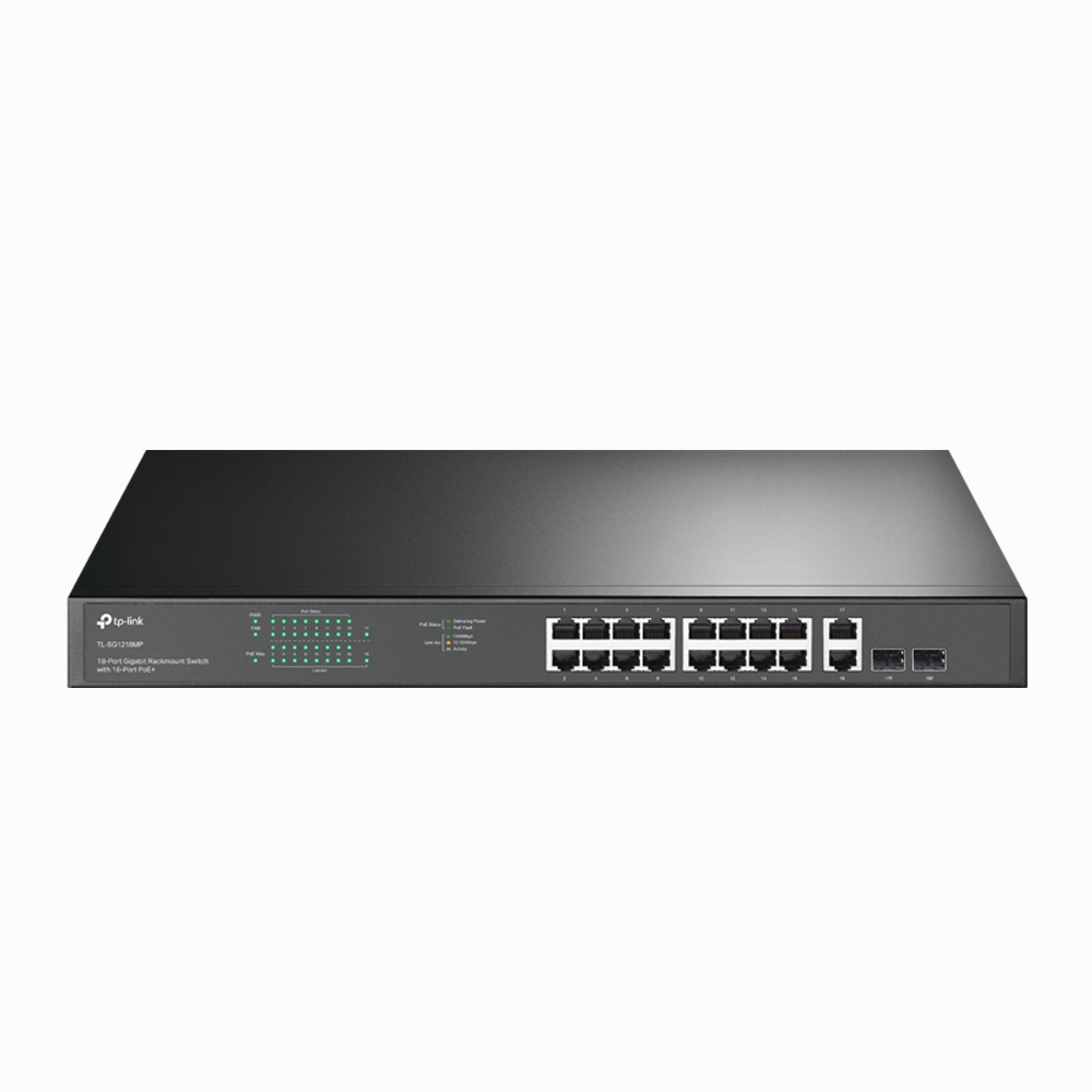 18-PORT GIGABIT POE SWITCH WITH 16-PORT POE+