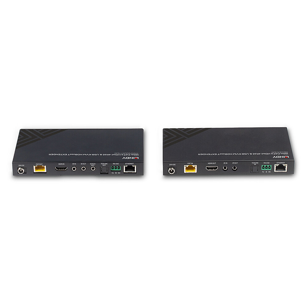 LINDY 100m Cat.6 HDMI 4K60 HDBaseT KVM Extender IR/RS-232