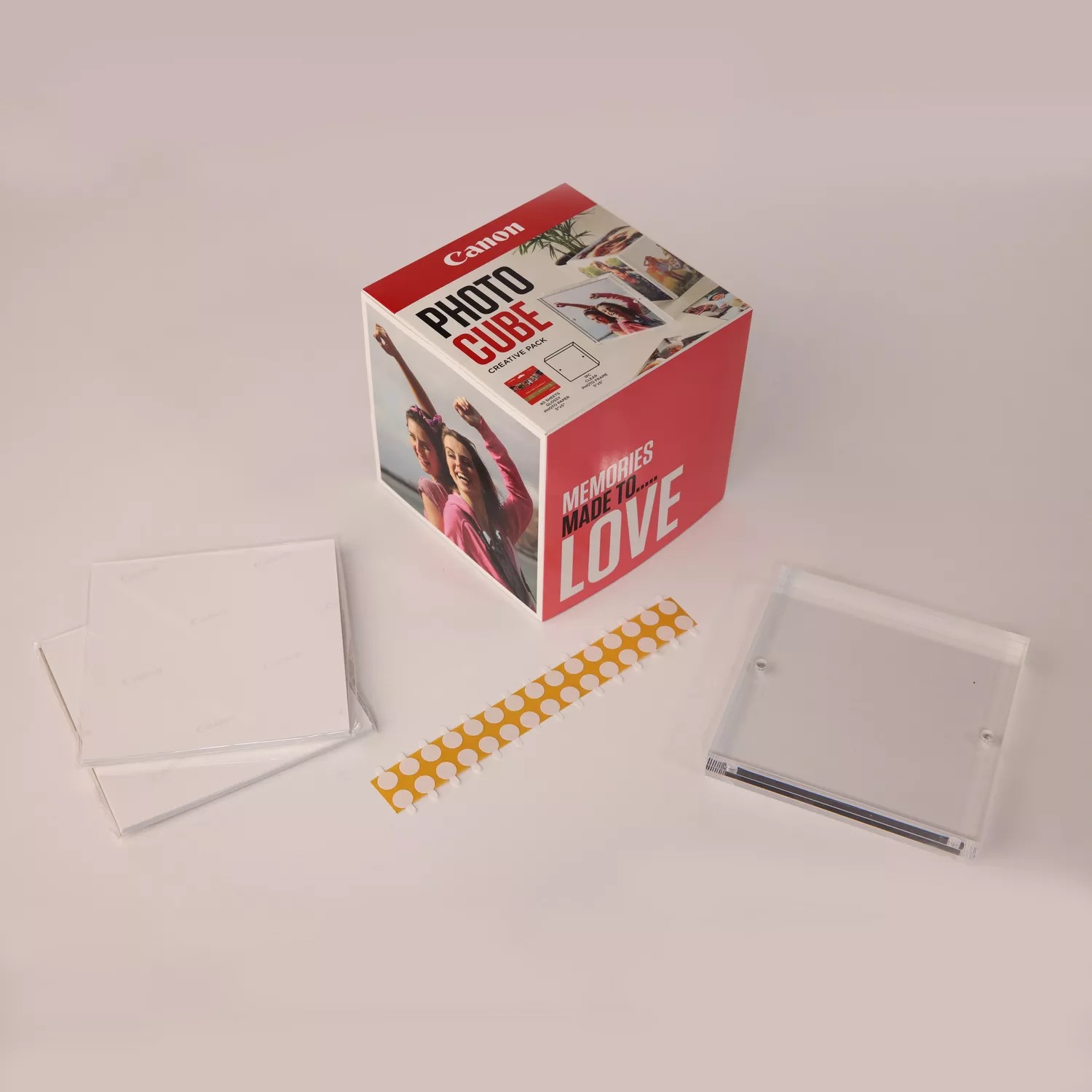 PP-201 5X5 PHOTO CUBE CREATIVE PACK WHITE PINK (40SHEETS) + ACR