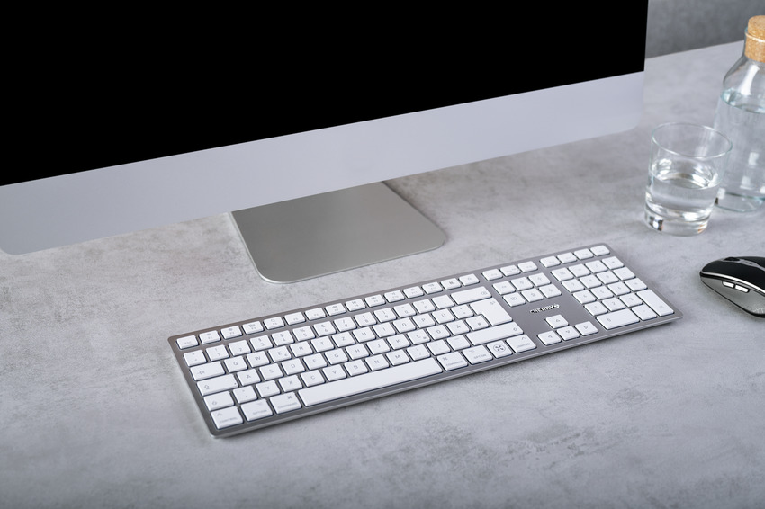 CHERRY KW9100 SLIM FOR MAC Wireless Tastatur DE weiß/silber