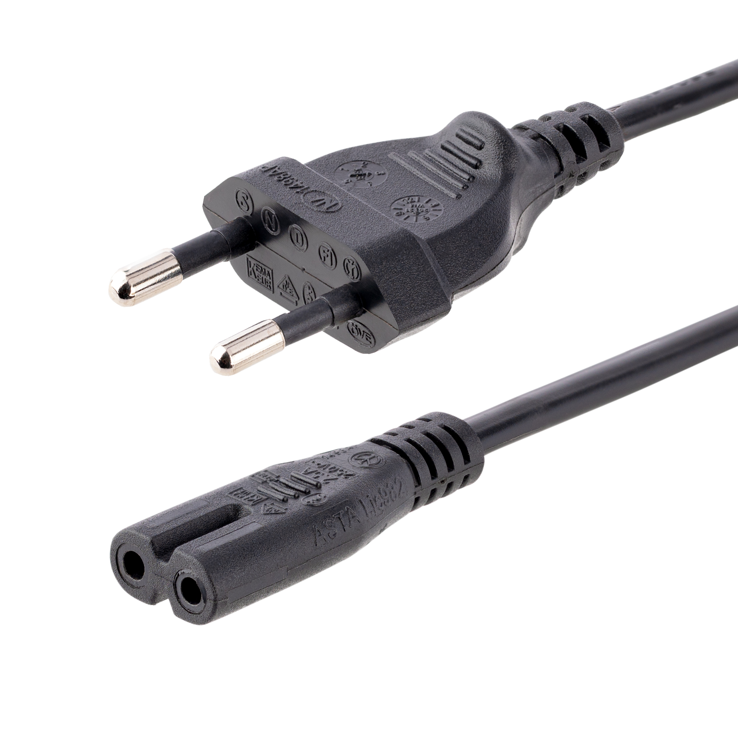 StarTech.com 1 m Laptop Ladekabel CEE7/16 zu C7 Schwarz