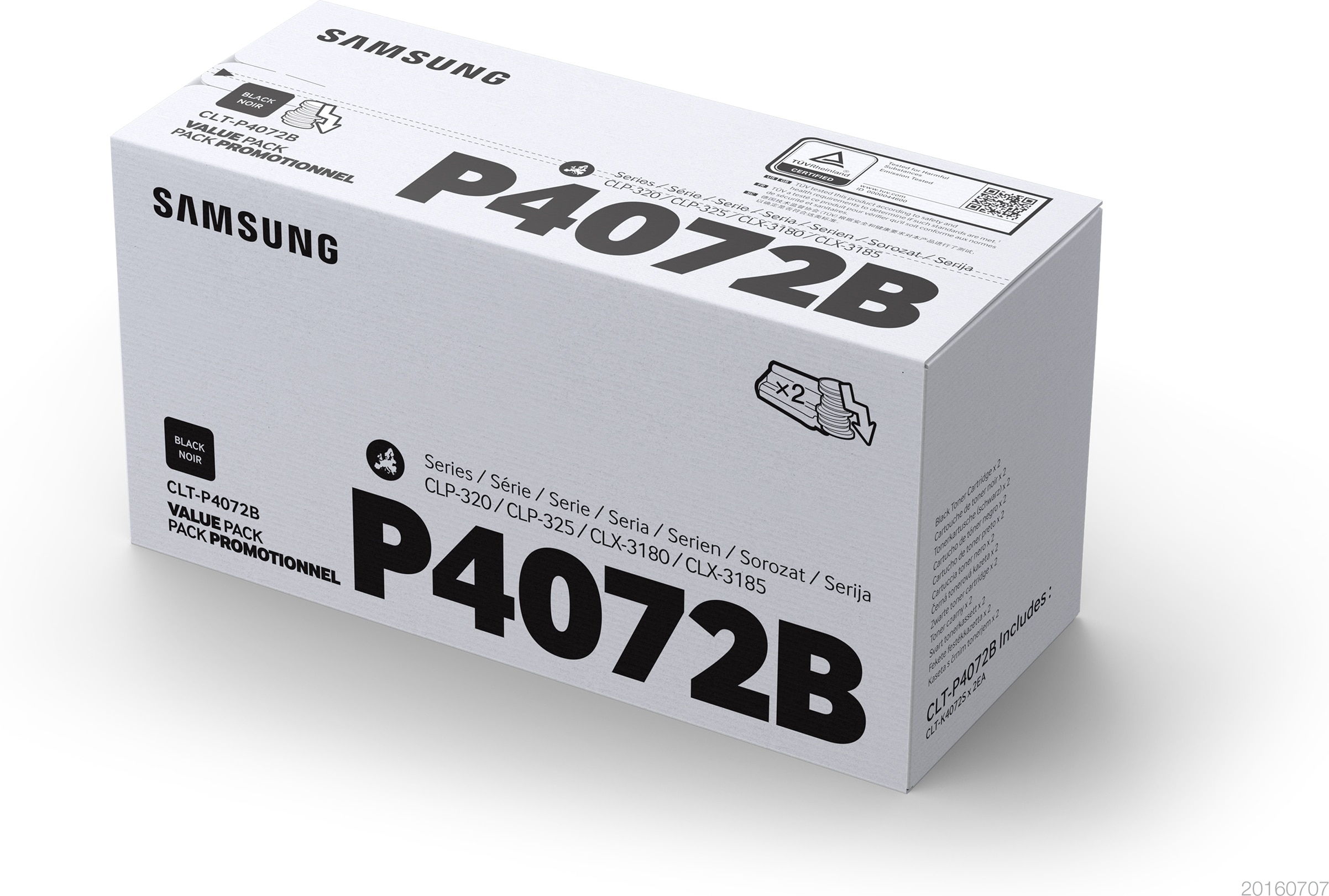 HP ersetzt Samsung CLT P4072B 2er Pack Schwarz Tonerpatrone