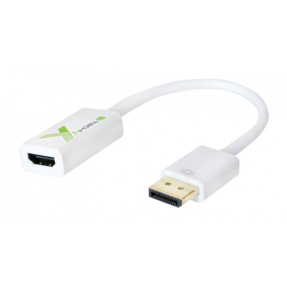 TECHLY Adapter DisplayPort M 1.2 auf HDMI F passiv 1080p 60Hz weiss