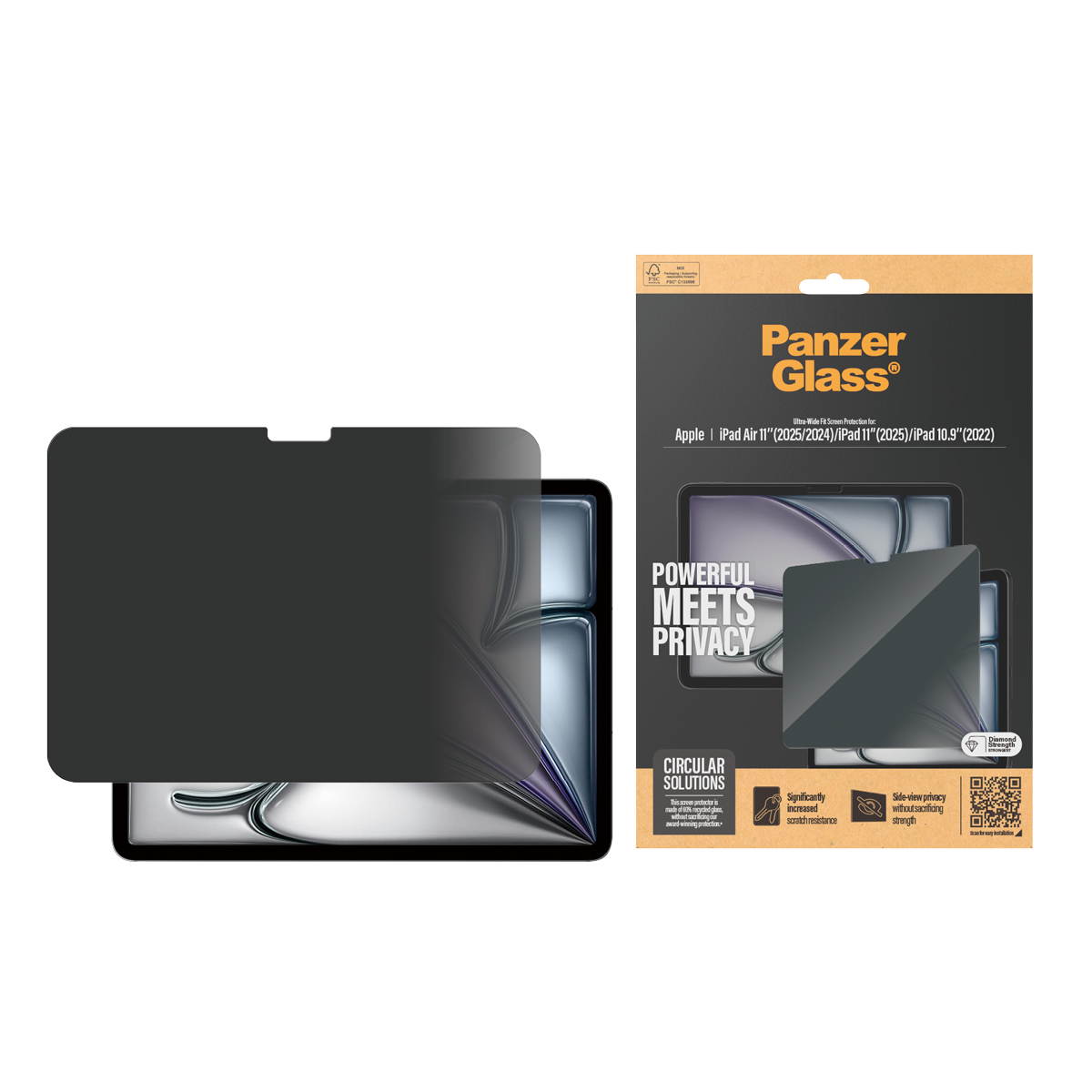 PANZERGLASS PRIVACY SCREEN PROTECTOR PANZERGLASS IPAD AIR 1
