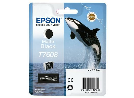 EPSON T7608 (Schwertwal) matt schwarz Druckerpatrone