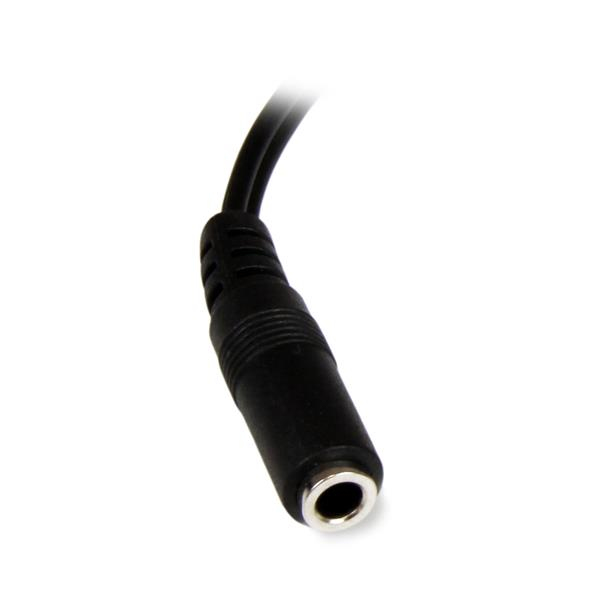 StarTech.com Audio-Kabel 15 cm 3,5 mm Klinke auf 2 x RCA Schwarz