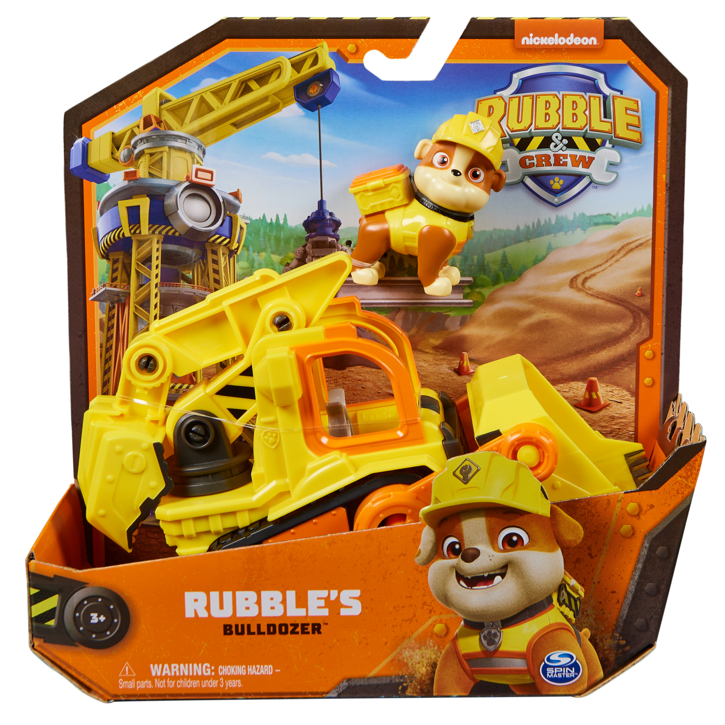 Rubble & Crew - Planierraupen-Baufahrzeug mit Rubble-Figur, Spielfahrzeug