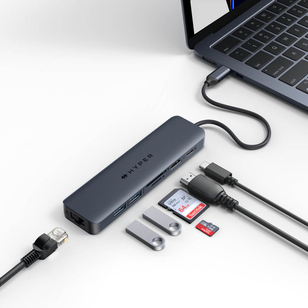 HYPERDRIVE ECOSMART GEN.2 UNIVERSAL USB-C 8-IN-1 HUB W 140