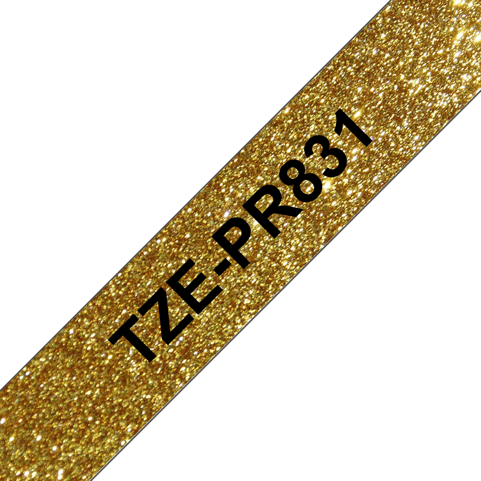 Schriftbandkassette Brother 12mmx8m gold/schwarz TZe-PR831