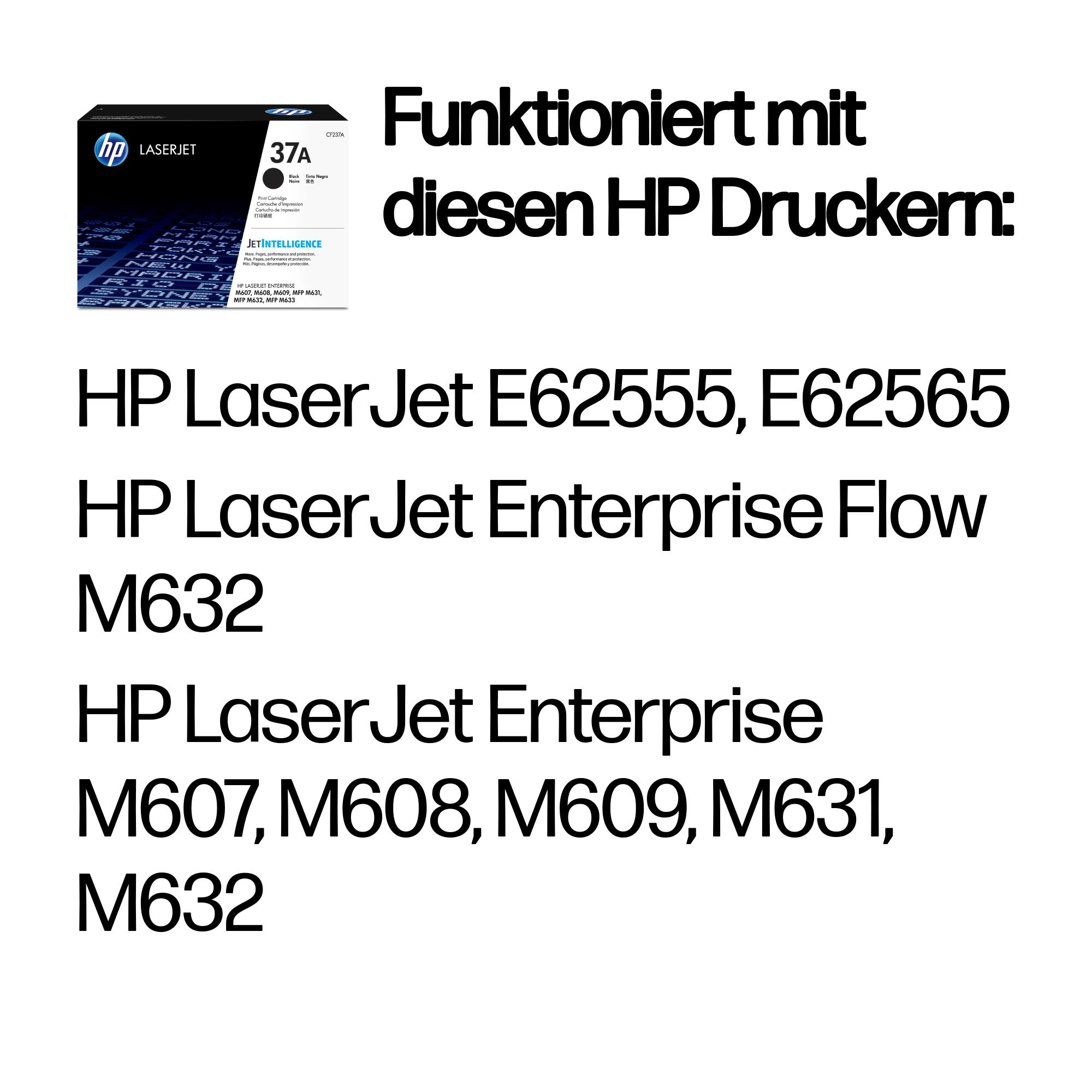 HP 37A Schwarz LaserJet Tonerpatrone