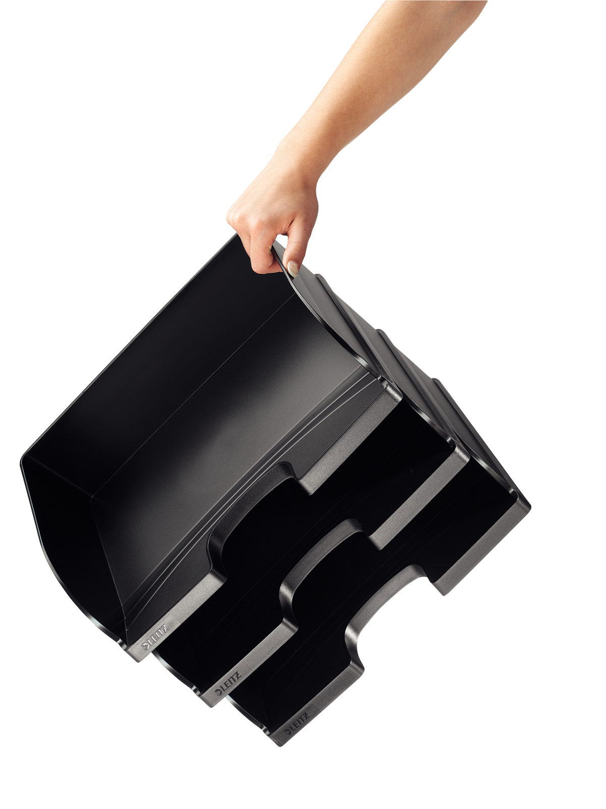 LEITZ Briefablage Jumbo quer Plus schwarz DIN A4, 1 St.