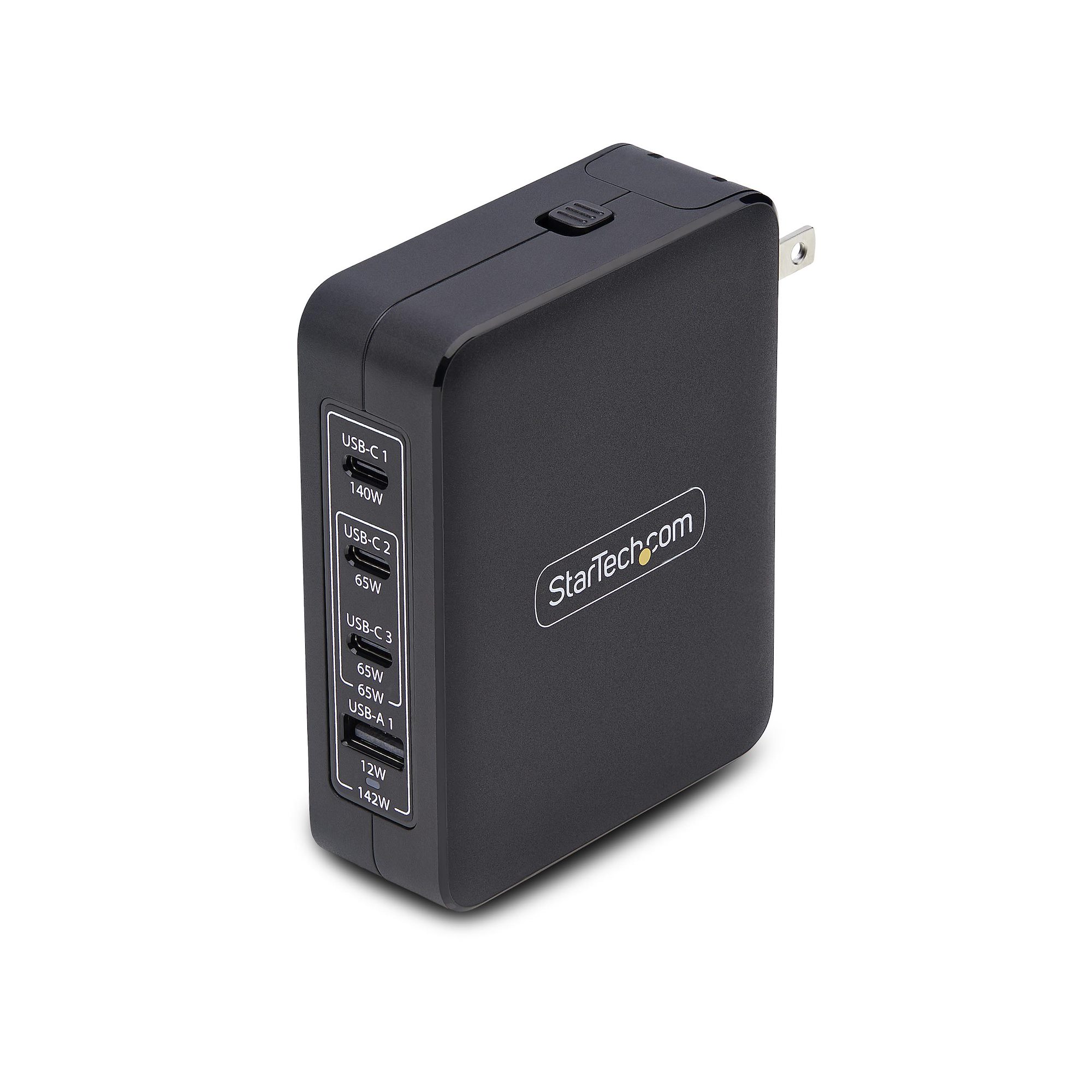STARTECH.COM 140W USB-C-Wandladegerät 3x USB-C/1x USB-A PD 3.1 Internationaler GaN-Ladegerät fur MacBook/Dell XPS/Inspiron