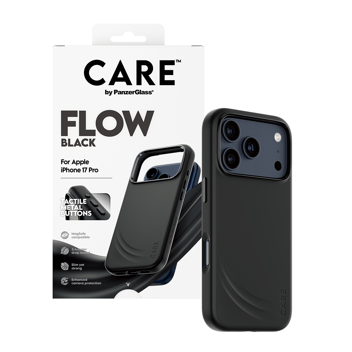 CARE BY FEATURE FLOW CASE BLACK W. MAGSAFE IPHONE 17 PRO