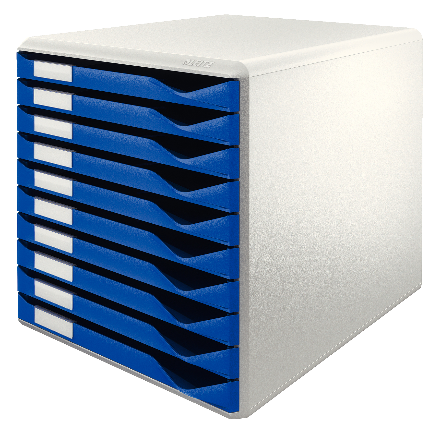 LEITZ Schubladenbox Form Set blau 52810035, DIN A4 mit 10 Schubladen, 1 St.