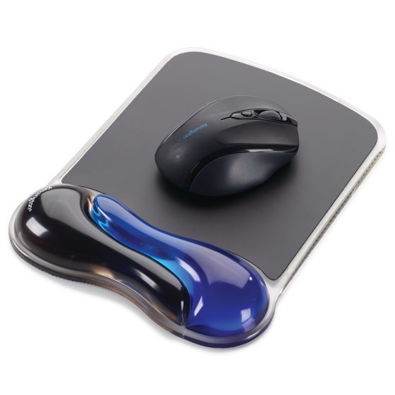 Kensington Mousepad mit Handgelenkauflage Duo Gel schwarz, blau
