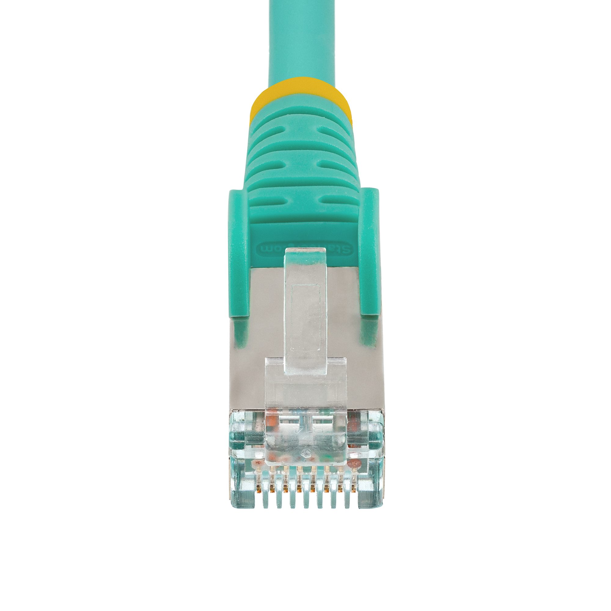 STARTECH.COM 2m CAT6a Ethernet Cable Aqua Low Smoke Zero Halogen LSZH 10GbE 100W PoE S/FTP Snagless RJ-45 Network Patch Cord