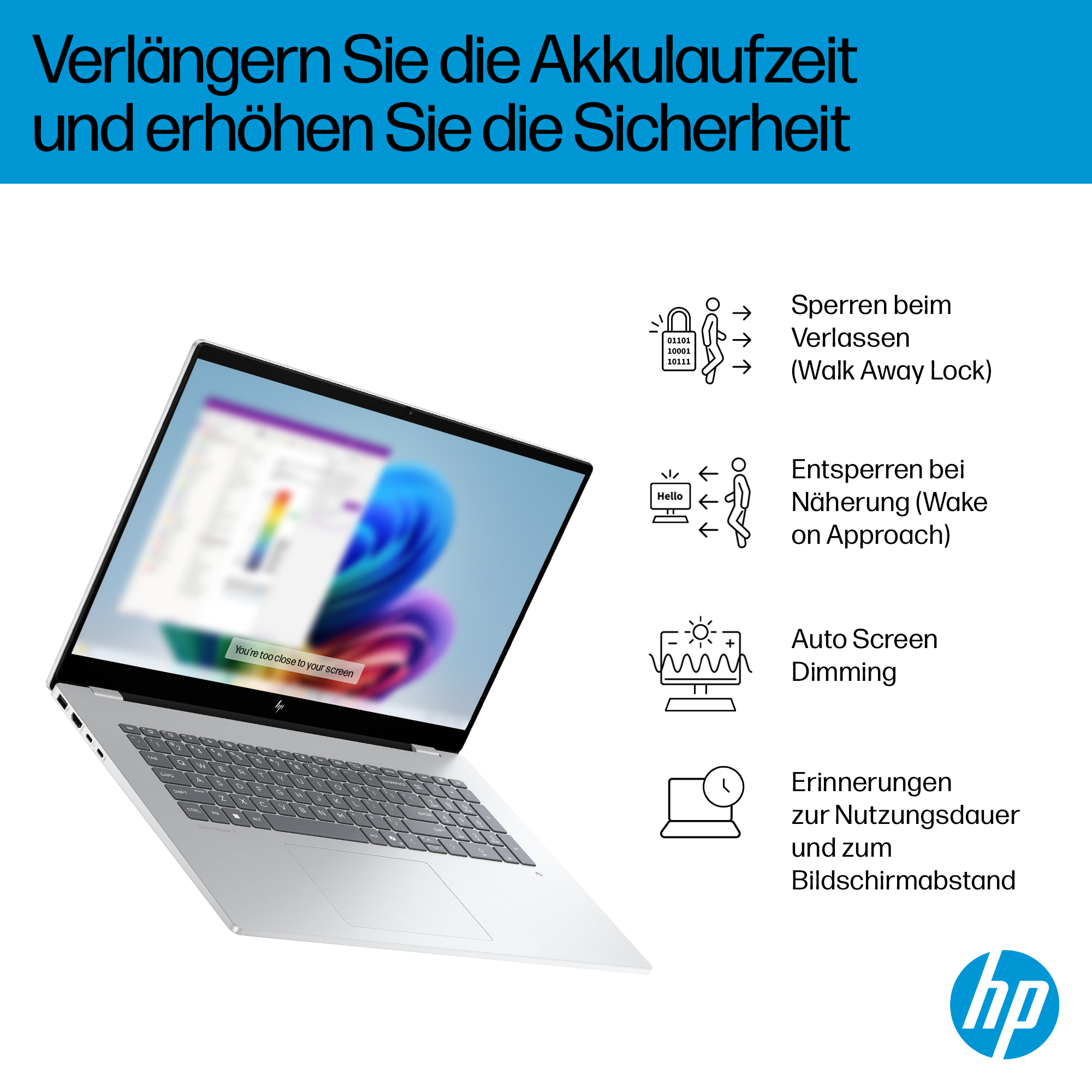 HP OmniBook 7 17-dc0076ng Laptop 43,9 cm (17,3 Zoll), 32 GB RAM, 1 TB SSD, Intel® Core™ Ultra 7 258V