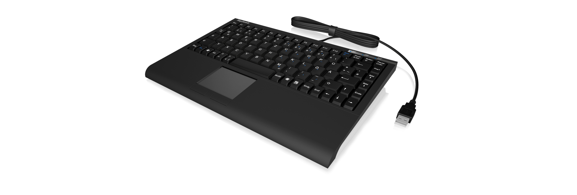 KeySonic Mini-TAS Smart-Touchpad SoftSkin, BK, ACK-540U+(UK)