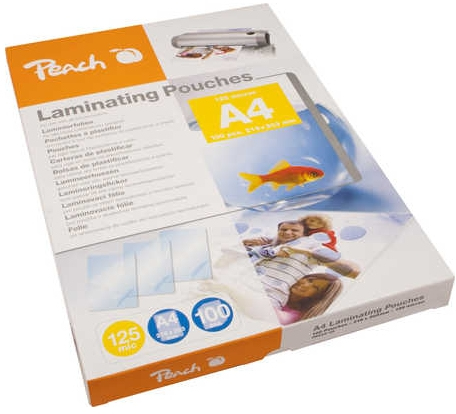 Peach Laminierfolien A4 125mic glänzend PP525-02 100PK
