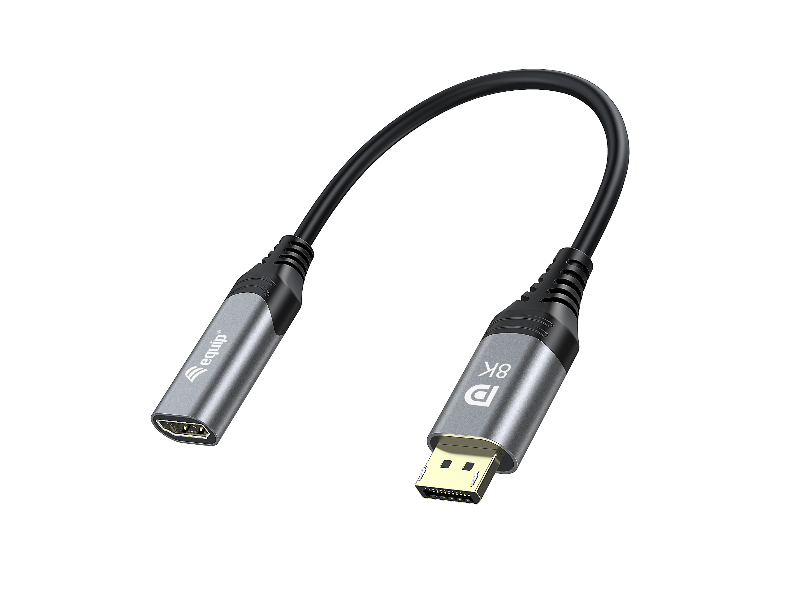 Equip 1.4 DisplayPort->HDMI 8K/ 60Hz St/Bu 0.15m gr