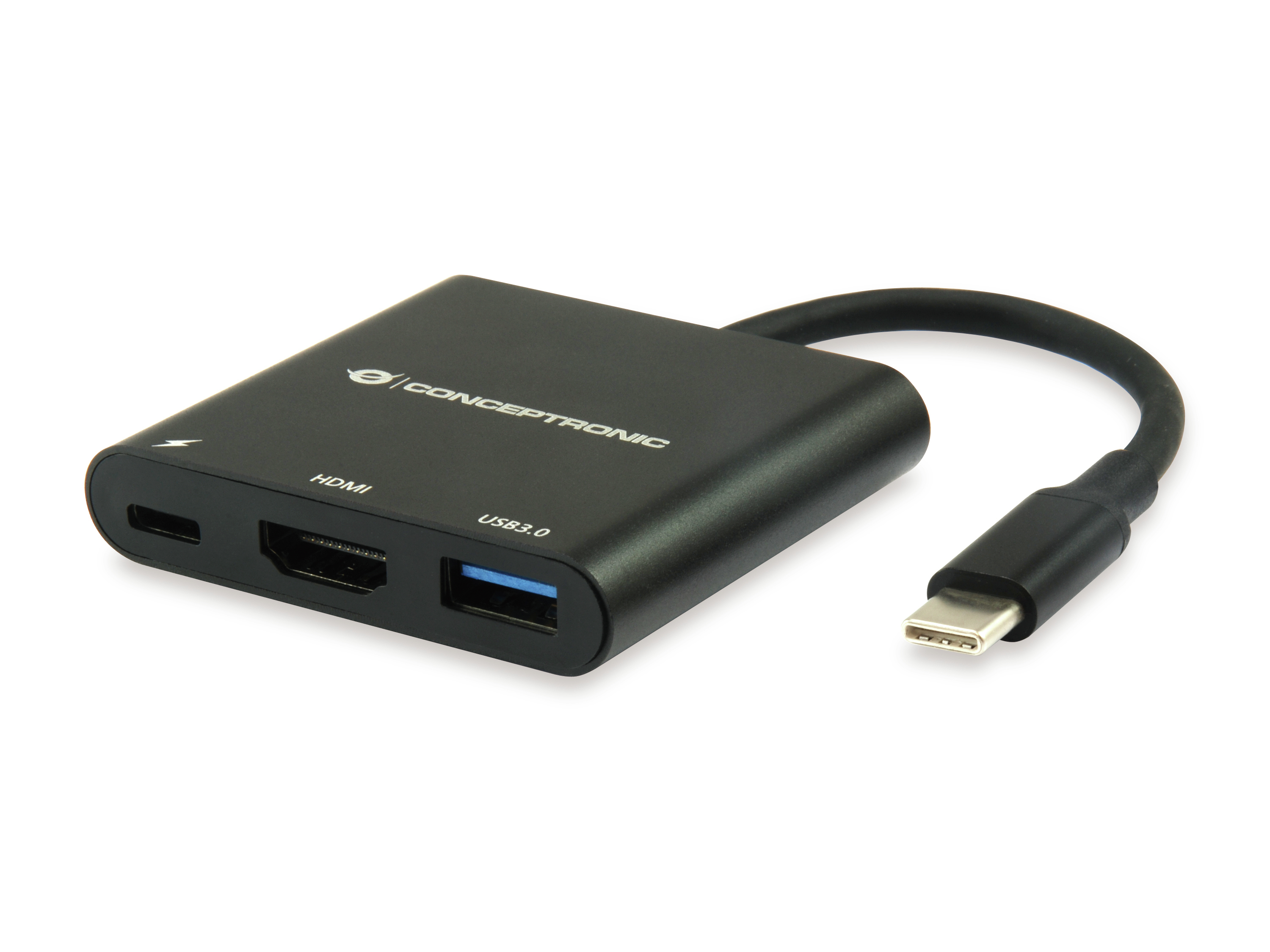CONCEPTRONIC 3-1 Dock USB-C->HDMI/USB-A/100WPD 25cm sw