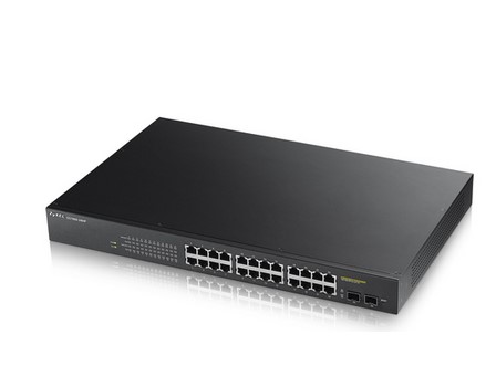 ZYXEL GS1900-24HP v2 24-port GbE L2 PoE Smart Switch rackmount 170 Watt