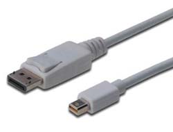 DIGITUS DisplayPortKabel miniDP -> DPort St/St 3m 1.1a weiß Polybeutel