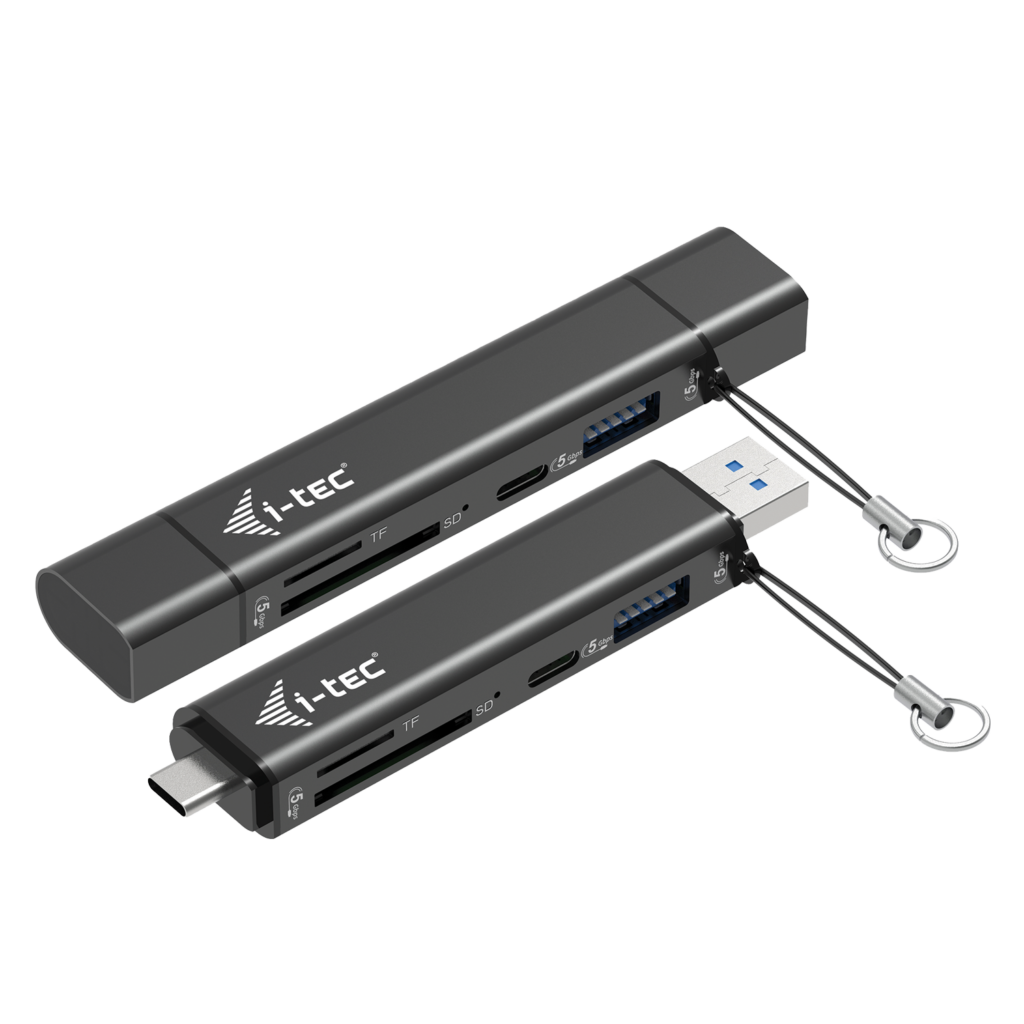 I-TEC USB-C/A DONGLE SD 2X USB SD TF 2X USB (USB-A USB-C)