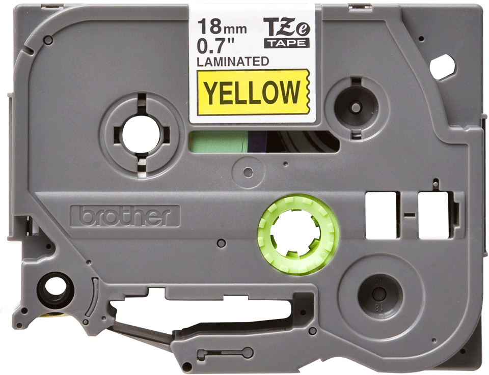 TZE-641 LAMINATED TAPE 18MM 8M BLACK ON YELLOW