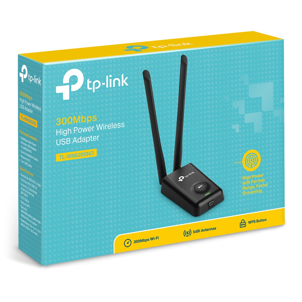 TP-Link WL-USB TL-WN8200ND (300MBit)High Power