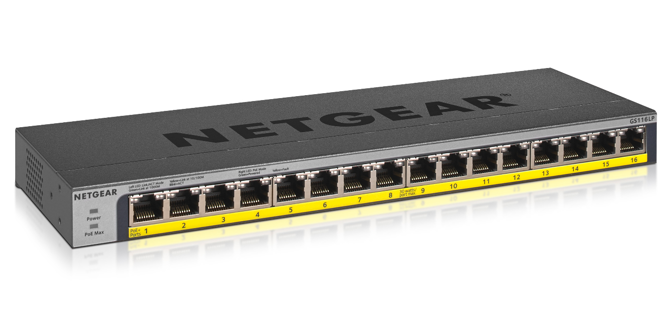16-PORT POE/POE+GB UNMGD SWITCH 76W