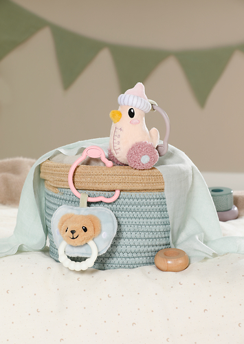 Flasche für Babys mit Rassel im Inneren und Clip, waschbar, Babyflasche