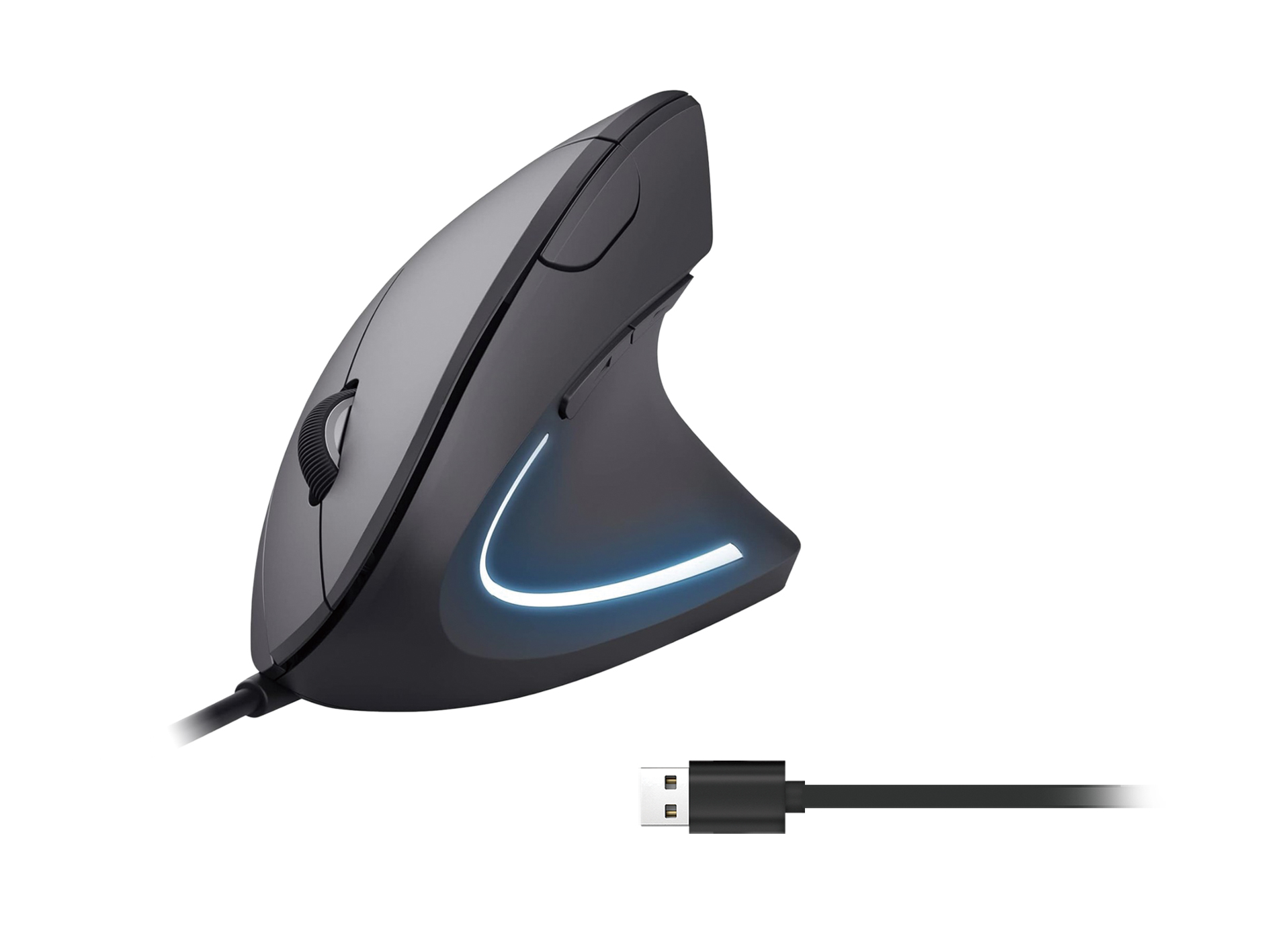 Equip Ergonomische Maus USB-A Stecker 1.80m Rechts schwarz