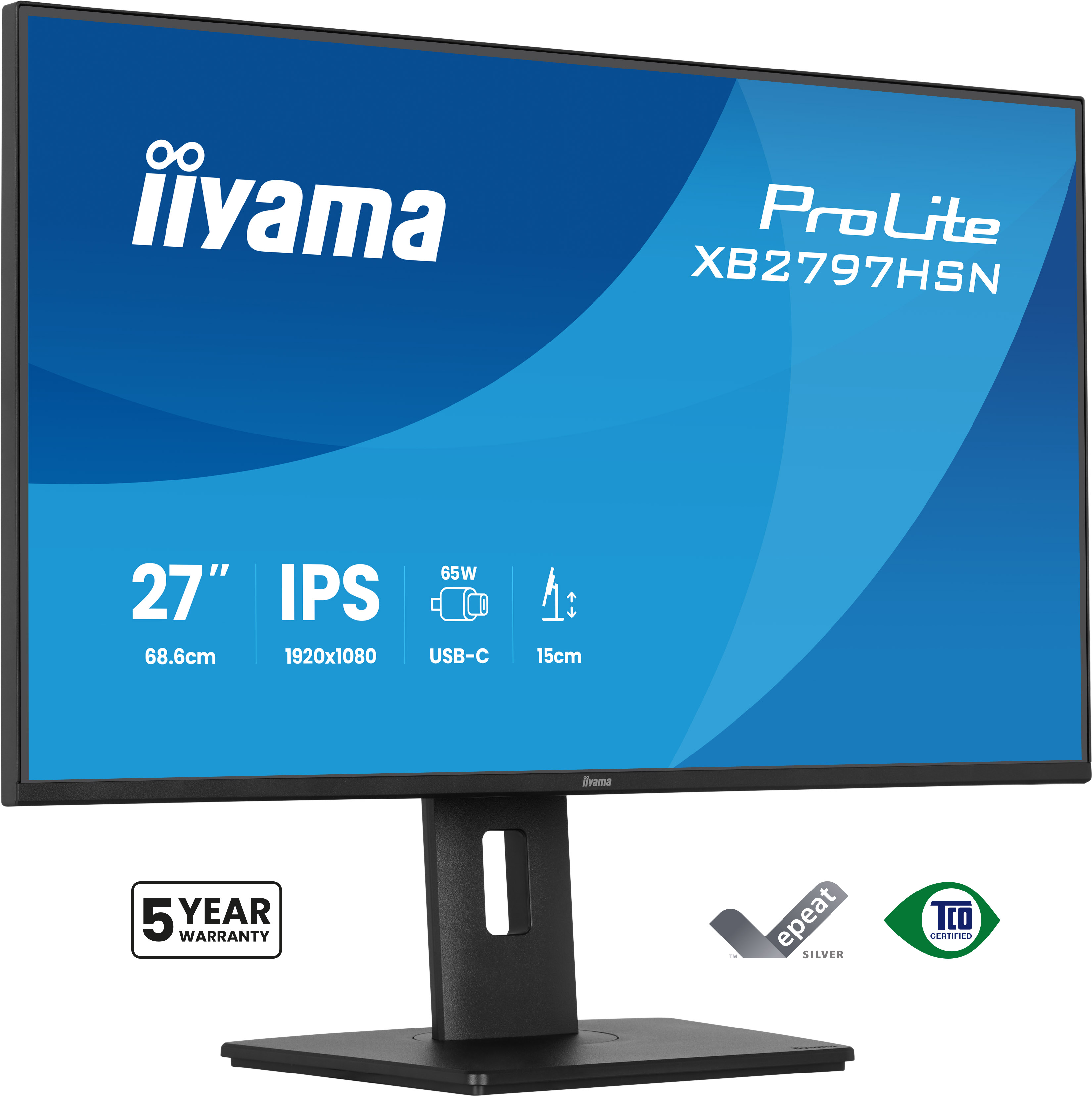 IIYAMA 68.6cm (27) XB2797HSN-B1 16:9 HDMI+DP+2xUSB-C IPS