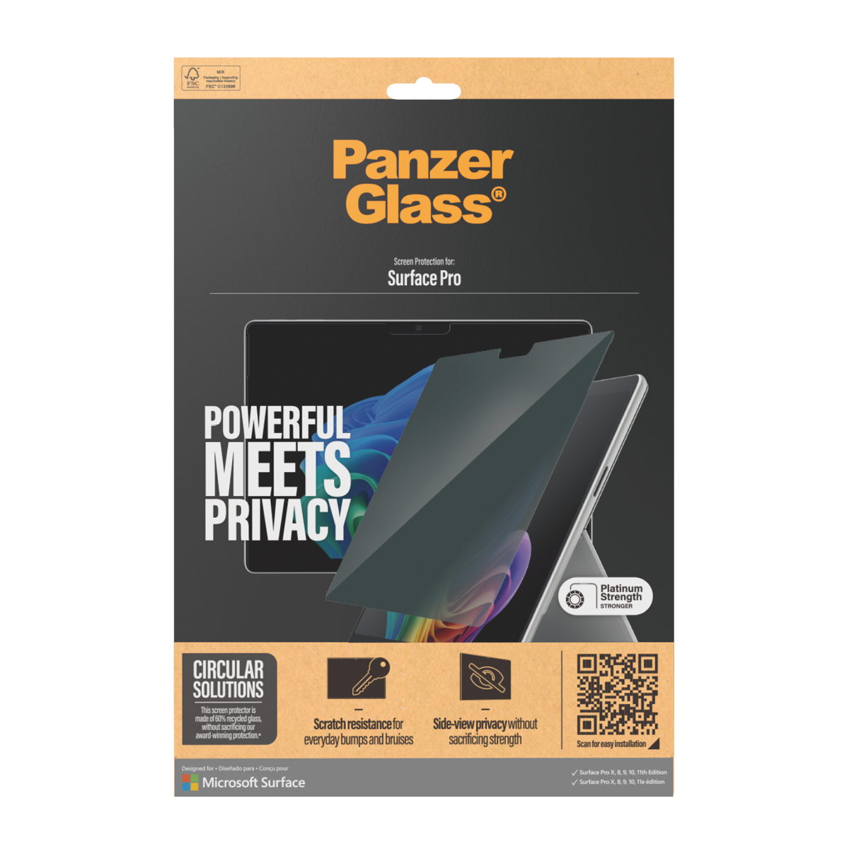 PANZERGLASS PRIVACY SCREEN PROTECTOR MICROSOFT SURFACE PROX