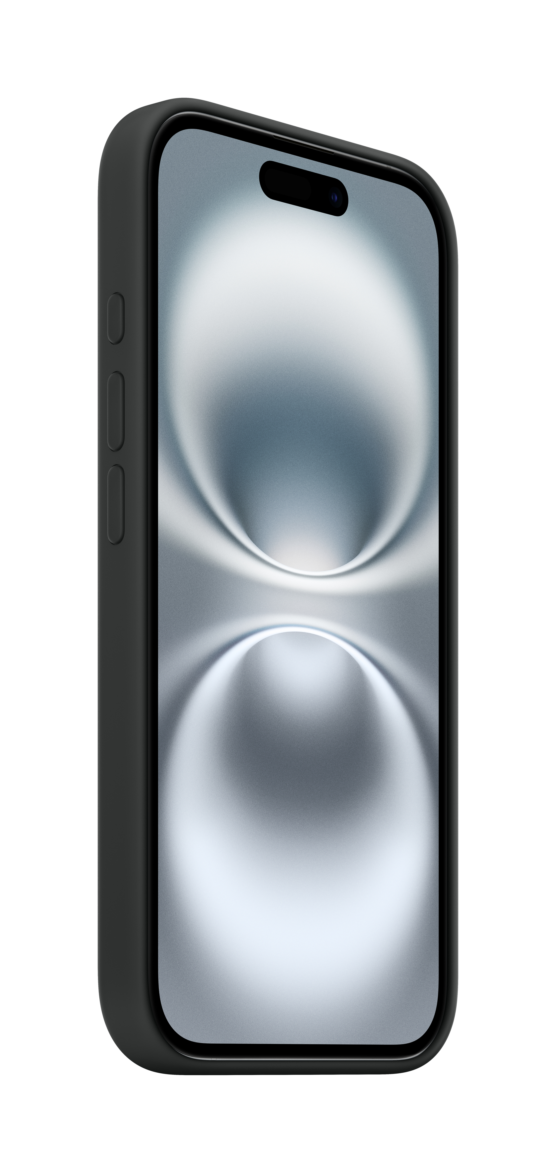 Apple Silikon Case Handy-Cover für Apple iPhone 16 schwarz