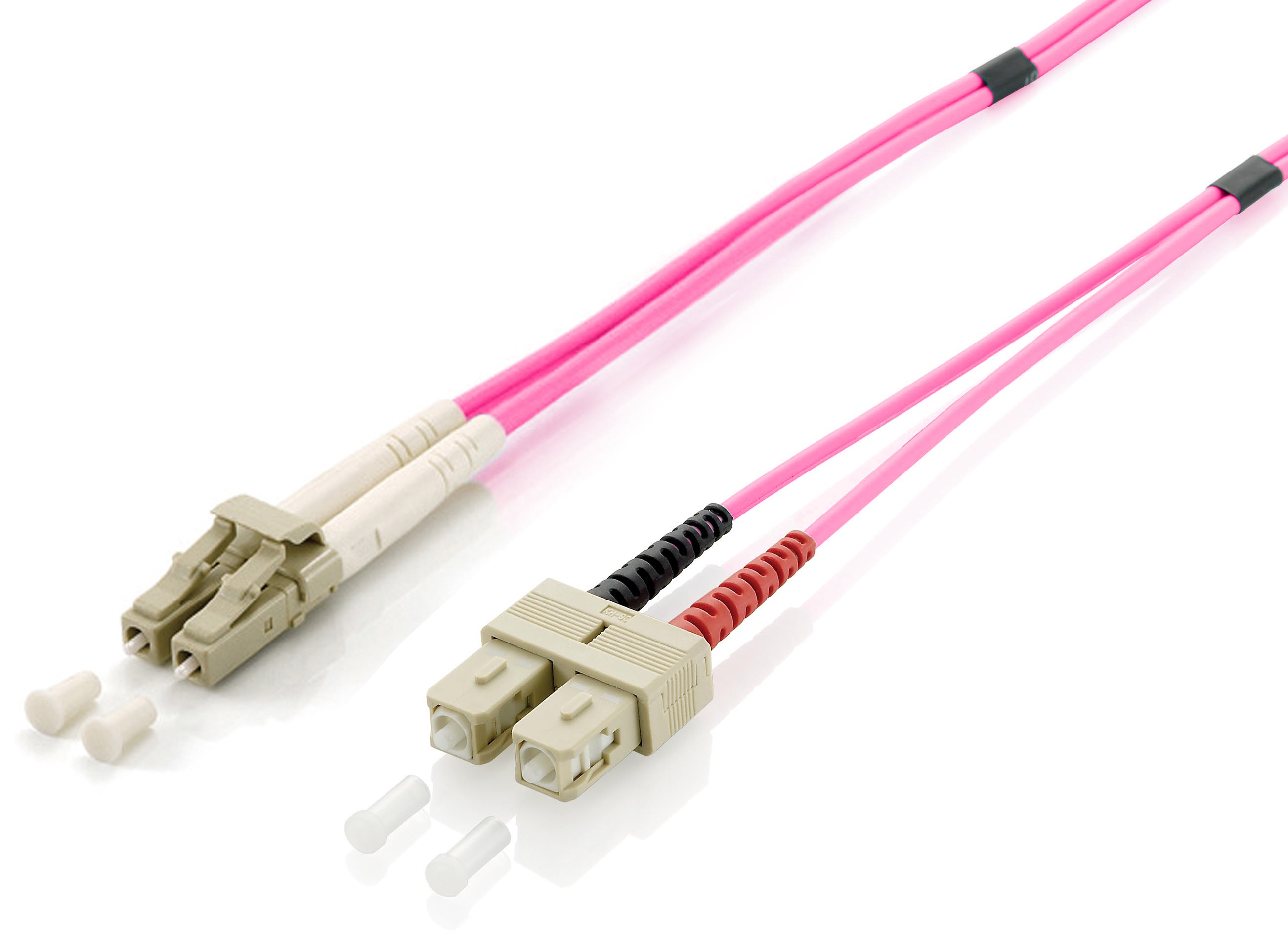 Equip Patchkabel LC->SC 0.50m Multimode Duplex OM4 violett Polybeutel